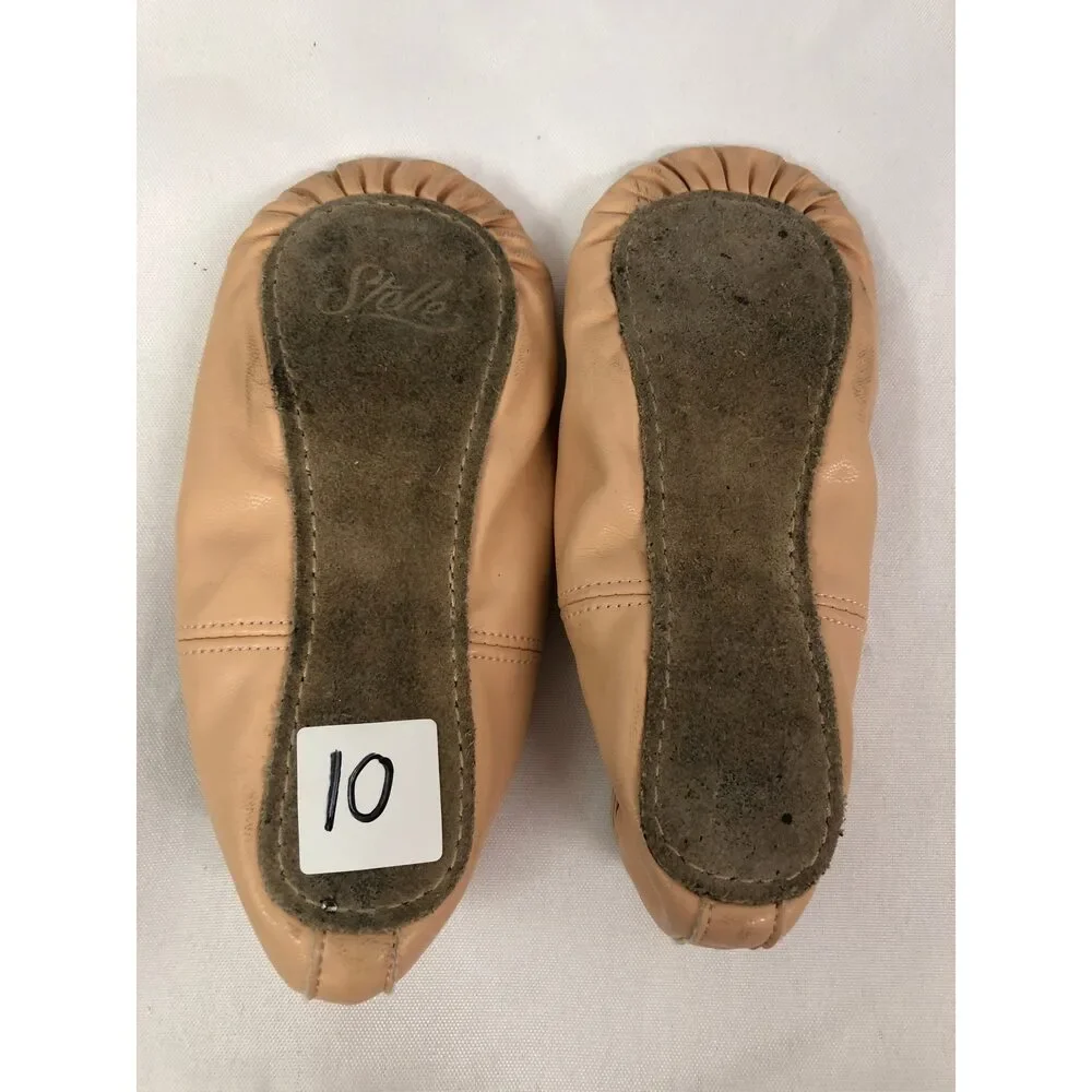 Pre-Owned Dance Ballet Shoes Stelle Child 10M Leather Single Strap Full Sole